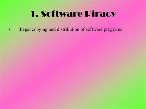 The Illegal Copying And Distribution Of Software: Impacts And .